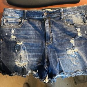 Ms Cello womens 2x shorts distressed